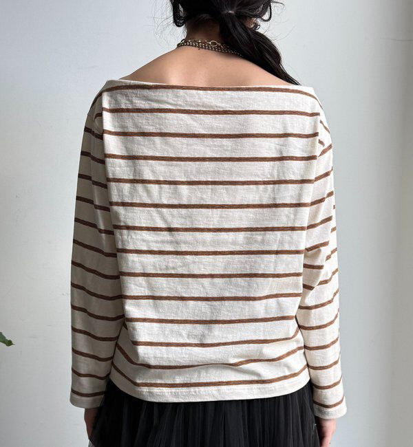  「マルチボーダーオフショルTEE」|Tシャツ・カットソー|