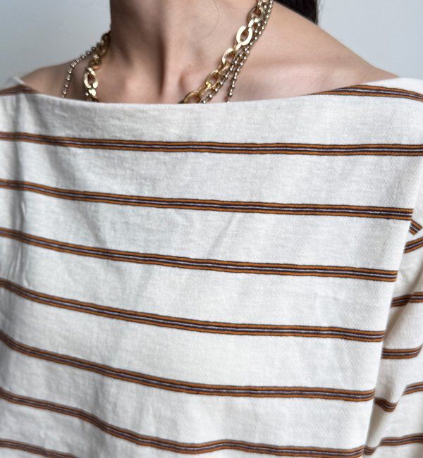  「マルチボーダーオフショルTEE」|Tシャツ・カットソー|