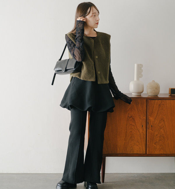  「【2WAY】バルーンニットミニスカート」|スカート|