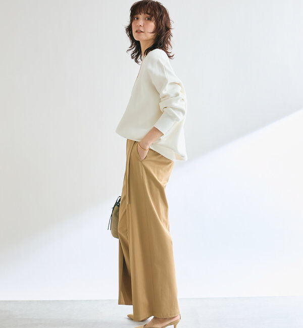  「【セットアップ対応】コットンスムースラウンドヘムニット」|ニット・セーター|