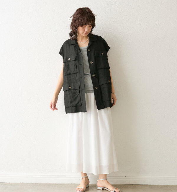  「【コーデのポイントに】ラメリブタンクトップ」|キャミソール|