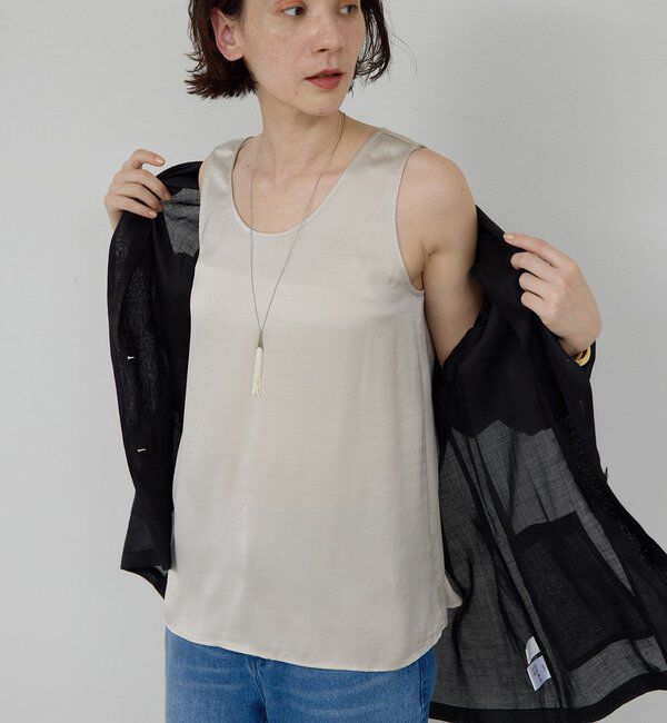  「エアリーサテンタンク」|シャツ・ブラウス|