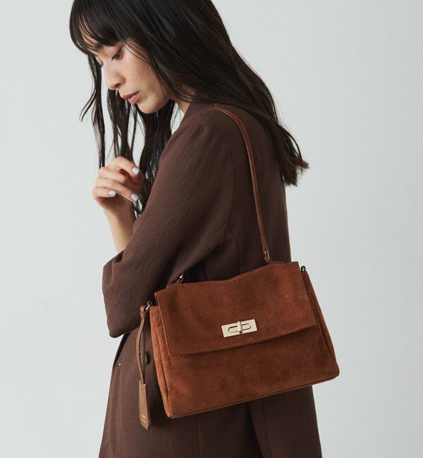  「《WEB限定》スエードフラップミニトートバッグ」|トートバッグ|