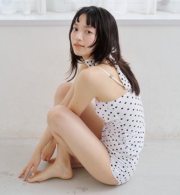  「クロスギャザーミニワンピスイムウェア」|ビキニ|