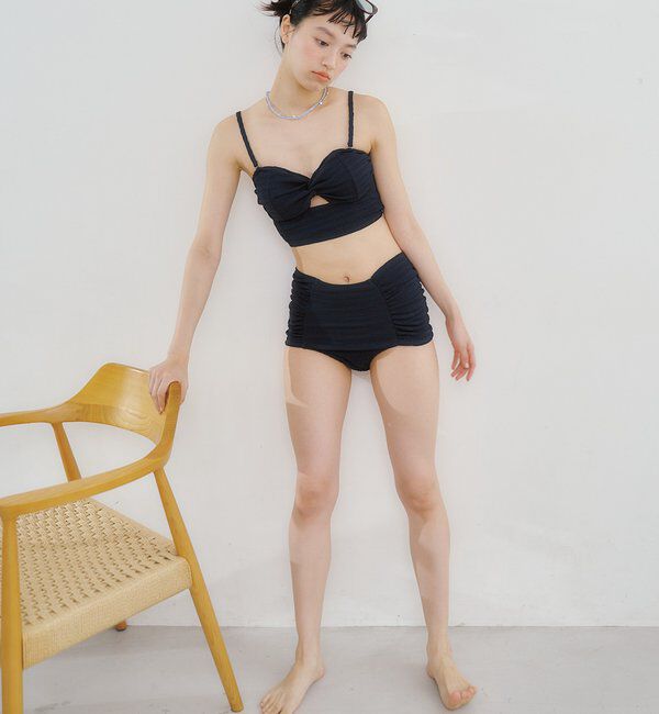  「26SSツイストスイムウェア」|ビキニ|チャコールグレー