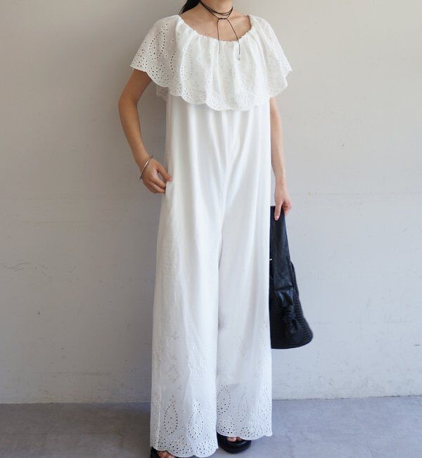  「コットンレースオールインワン」|ワンピース|