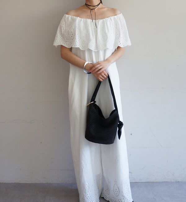  「コットンレースオールインワン」|ワンピース|