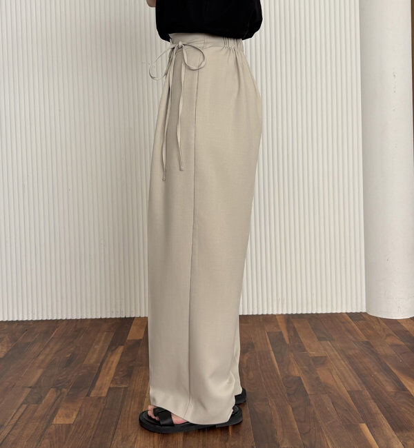  「【待望の追加決定！/新色ブラウン】ラップリボンパンツ」|チノ|