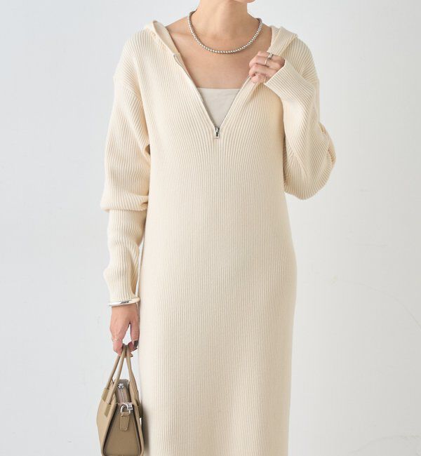  「フーデットジップワンピース」|ワンピース|