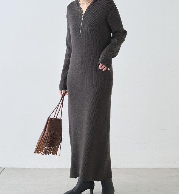  「フーデットジップワンピース」|ワンピース|