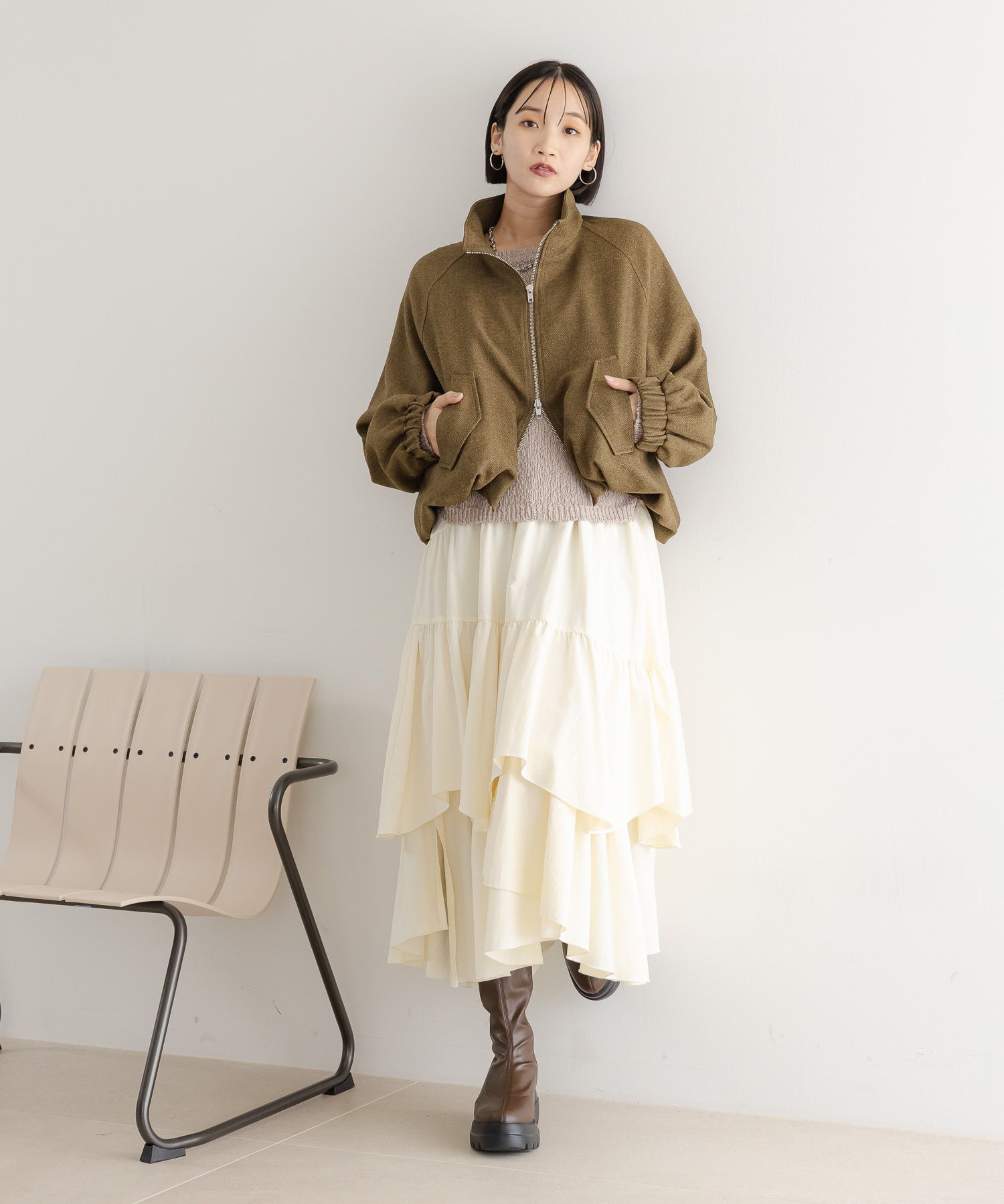 LOWRYS FARM「ティアードイレヘムスカート」|スカート|