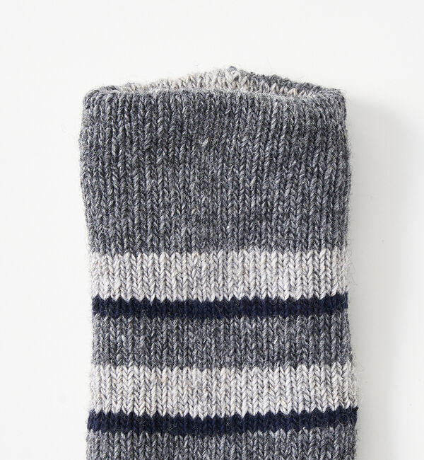 collex「【ecuvo】別注　ボーダーWソックス　メンズ」|ソックス|