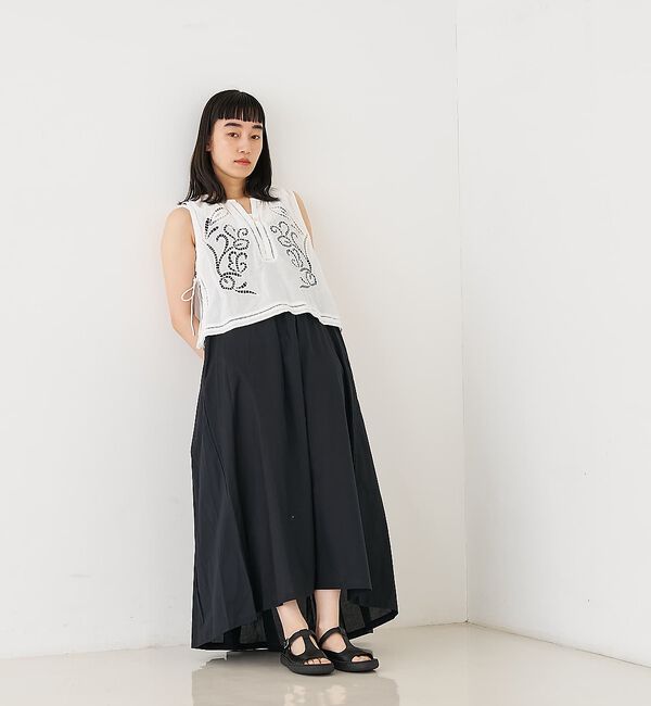 collex「カットワーク刺繍サイドリボンベスト【予約】」|ベスト・ジレ|