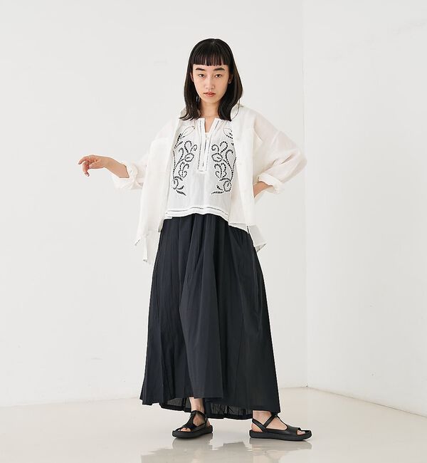 collex「カットワーク刺繍サイドリボンベスト【予約】」|ベスト・ジレ|