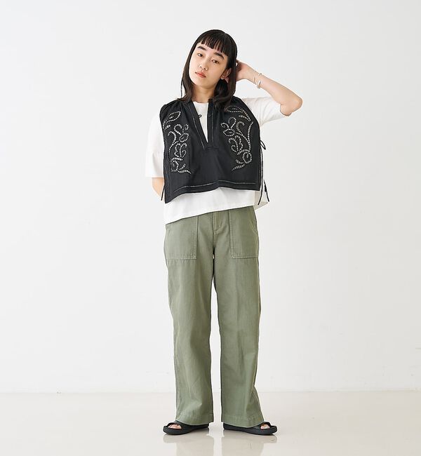 collex「カットワーク刺繍サイドリボンベスト【予約】」|ベスト・ジレ|