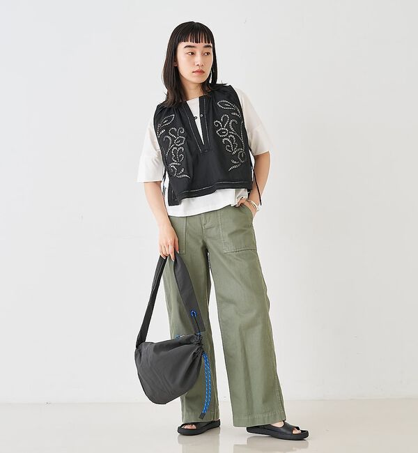 collex「カットワーク刺繍サイドリボンベスト【予約】」|ベスト・ジレ|