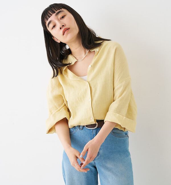 collex「ワイドスリーブリネンオーバーシャツ【予約】」|シャツ・ブラウス|