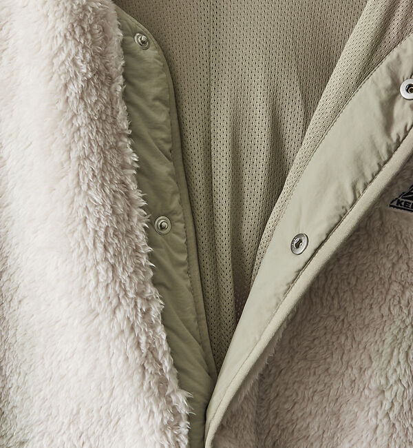 ABAHOUSE「【KELTY / ケルティ】別注 ノーカラー フリース ボア オーバーサイズ ブ」|ブルゾン・スタジャン|