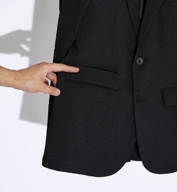 ABAHOUSE「【QuickDry / セットアップ対応】オニサッカー ジャケット / サマージ」|テーラードジャケット|