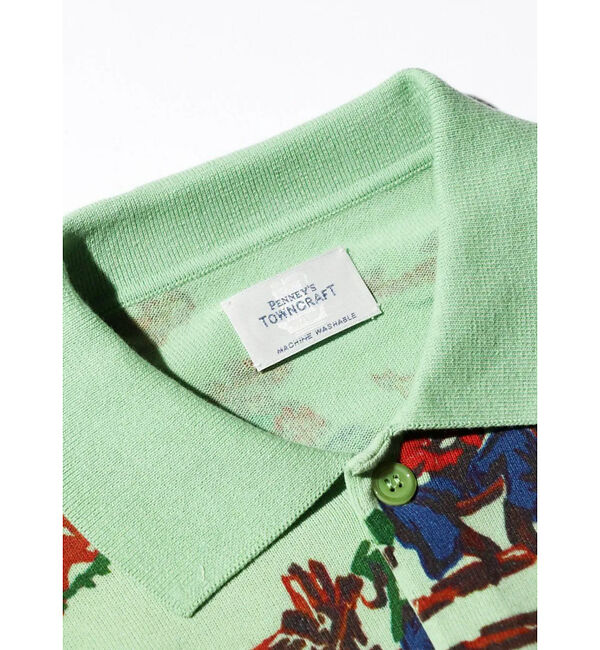 ABAHOUSE「【TOWNCRAFT 】PRINTED POLO CARDIGAN/ポロカーディ」|カーディガン|