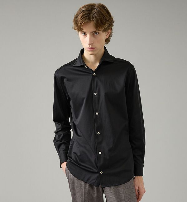 ABAHOUSE「【ON/OFF兼用】SOLOTEXコットン 36ゲージ モクロディ ストレッチシ」|シャツ・ブラウス|