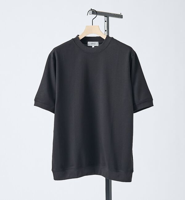 ABAHOUSE「【SMART CLOSET/WEB限定】シルキータッチ モックネック 半袖Tシャ」|Tシャツ・カットソー|