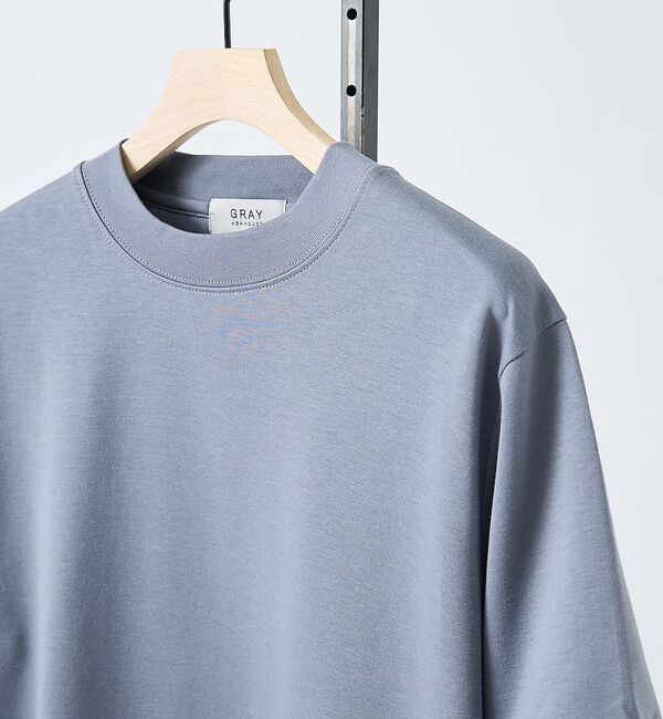 ABAHOUSE「【SMART CLOSET/WEB限定】シルキータッチ モックネック 半袖Tシャ」|Tシャツ・カットソー|