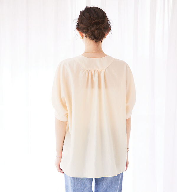 Rouge vif「ギャザーショートシャツ」|シャツ・ブラウス|