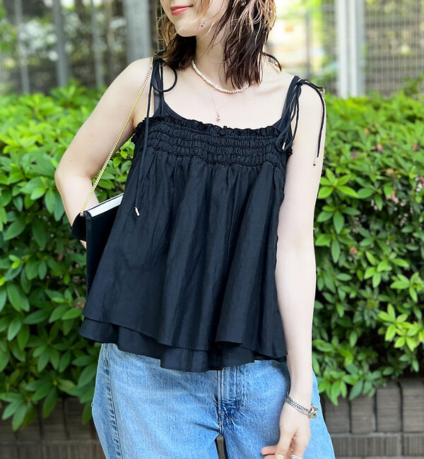 Rouge vif「ボイルスモッキングキャミソール」|キャミソール|