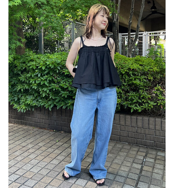 Rouge vif「ボイルスモッキングキャミソール」|キャミソール|