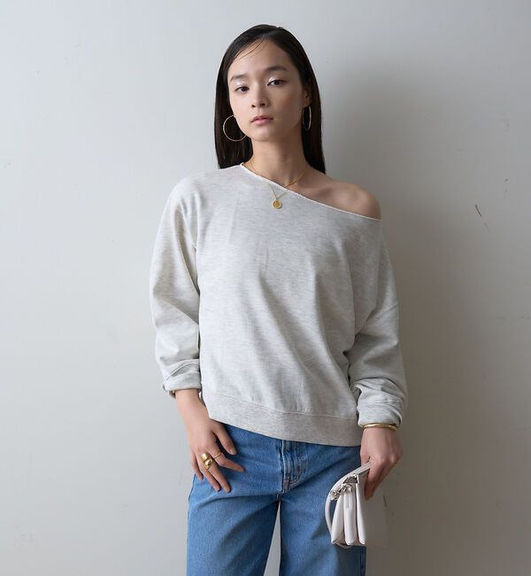 Rouge vif「【一部店舗限定】オフショルルーズスウェット」|スウェット・ジャージ|