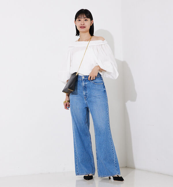 Rouge vif「コットンオフショルボリュームブラウス」|シャツ・ブラウス|