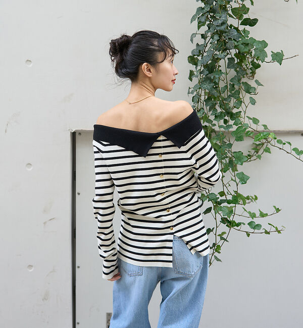 Rouge vif「オフショルレディニットプルオバー」|ニット・セーター|