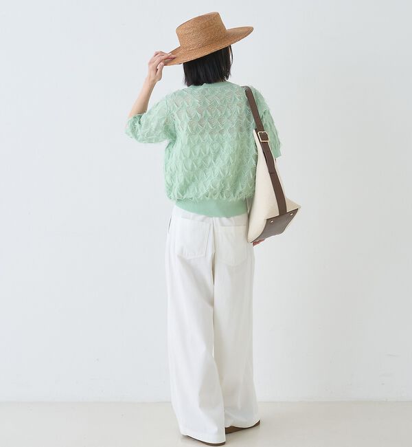 Rouge vif「ドットシアーフリンジニット」|ニット・セーター|