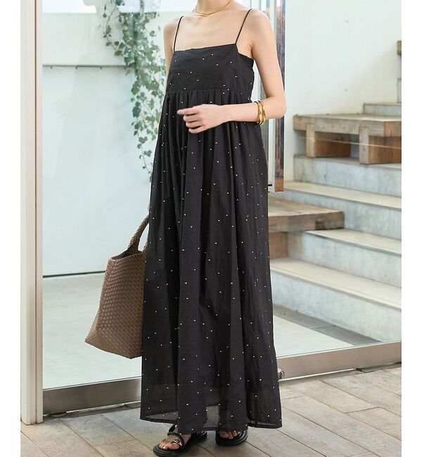 Rouge vif「【2026SS新作】【人気追加】インドドット刺繍キャミワンピース【予約】」|ワンピース|