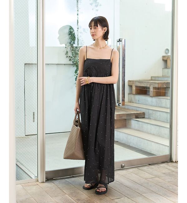 Rouge vif「【2026SS新作】【人気追加】インドドット刺繍キャミワンピース【予約】」|ワンピース|