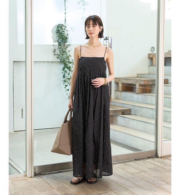 Rouge vif「【2026SS新作】【人気追加】インドドット刺繍キャミワンピース【予約】」|ワンピース|