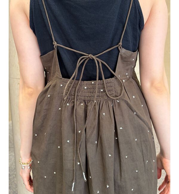 Rouge vif「【2026SS新作】【人気追加】インドドット刺繍キャミワンピース【予約】」|ワンピース|