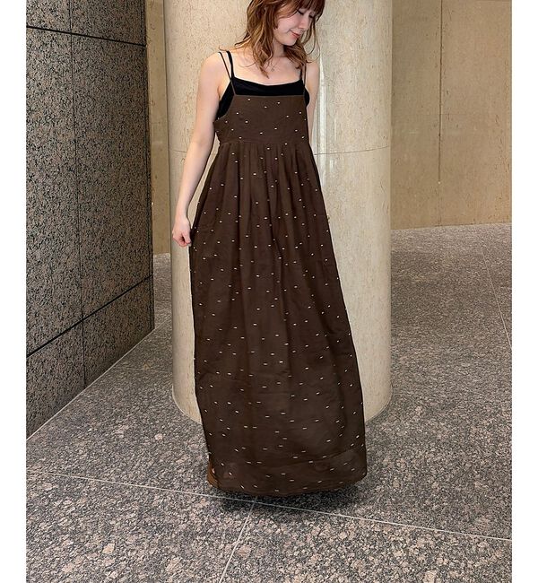 Rouge vif「【2026SS新作】【人気追加】インドドット刺繍キャミワンピース【予約】」|ワンピース|