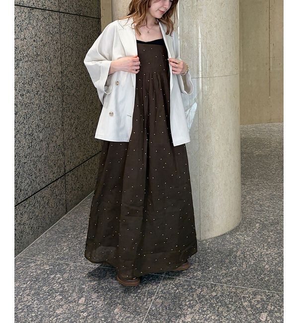 Rouge vif「【2026SS新作】【人気追加】インドドット刺繍キャミワンピース【予約】」|ワンピース|