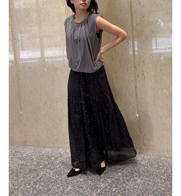 Rouge vif「【一部店舗限定】チュールレイヤードニットトップス【予約】」|ニット・セーター|