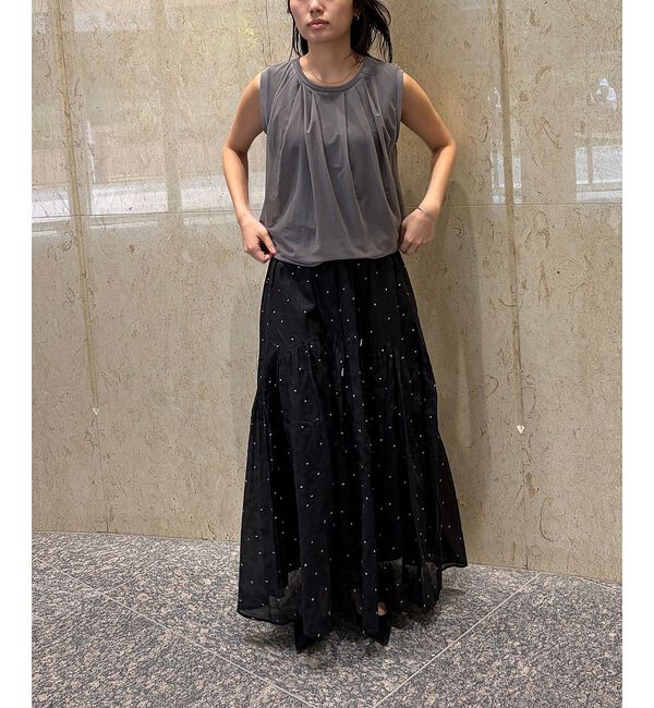 Rouge vif「【一部店舗限定】チュールレイヤードニットトップス【予約】」|ニット・セーター|