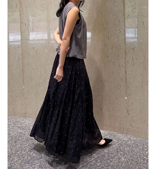 Rouge vif「【一部店舗限定】チュールレイヤードニットトップス【予約】」|ニット・セーター|