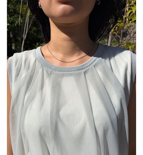 Rouge vif「【一部店舗限定】チュールレイヤードニットトップス【予約】」|ニット・セーター|