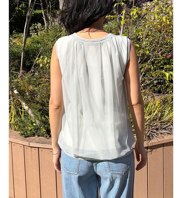 Rouge vif「【一部店舗限定】チュールレイヤードニットトップス【予約】」|ニット・セーター|