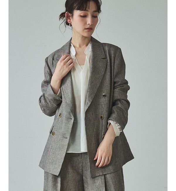 qualite「【セットアップ対応】ラメリネンジャケット」|その他|