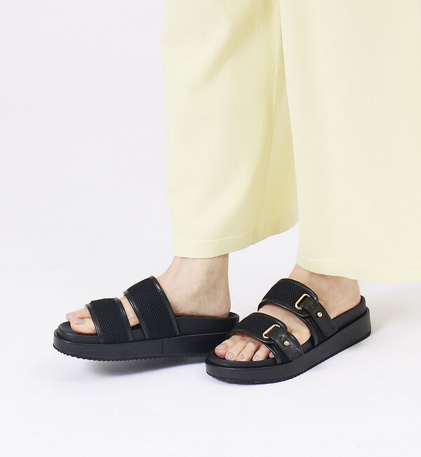 AU BANNISTER「ベルトフットベッドサンダル」|サンダル|ブラック