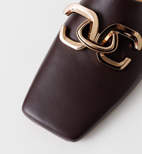 AU BANNISTER「【WEB限定】メタルモチーフワイドスクエアミュール」|その他|