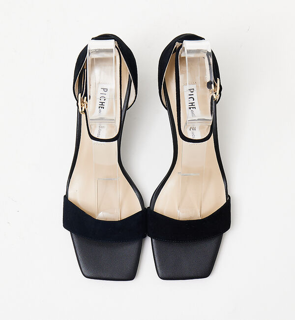 AU BANNISTER「アンクルストラップ スクエアトゥサンダル」|サンダル|