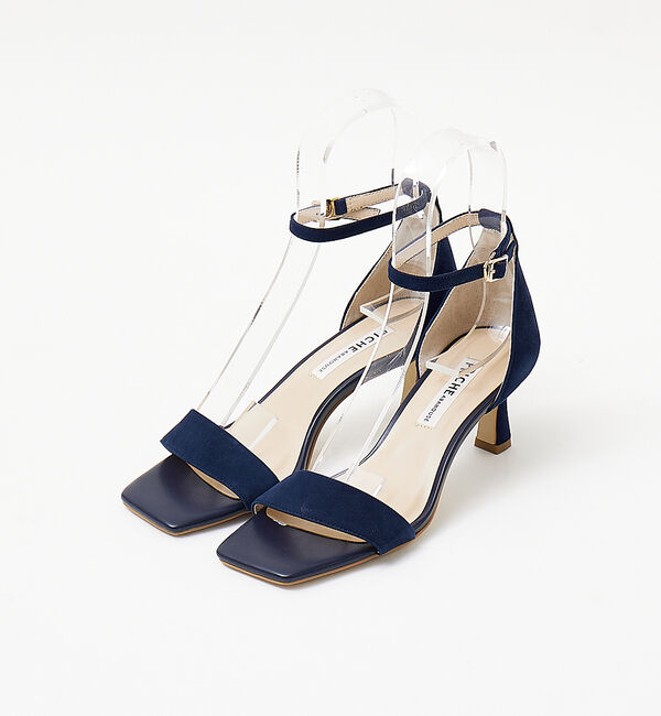 AU BANNISTER「アンクルストラップ スクエアトゥサンダル」|サンダル|